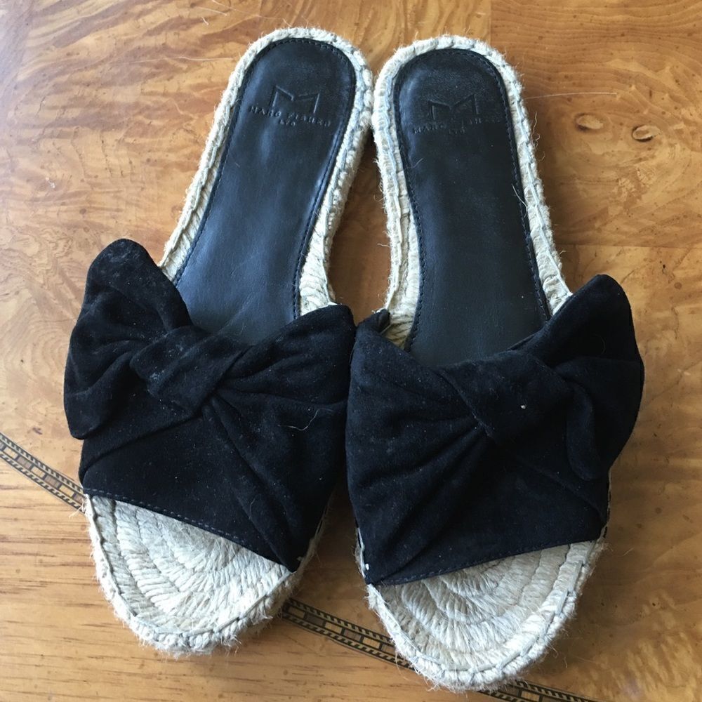 VELVET BOW Top Espadrille Slide Sandals!